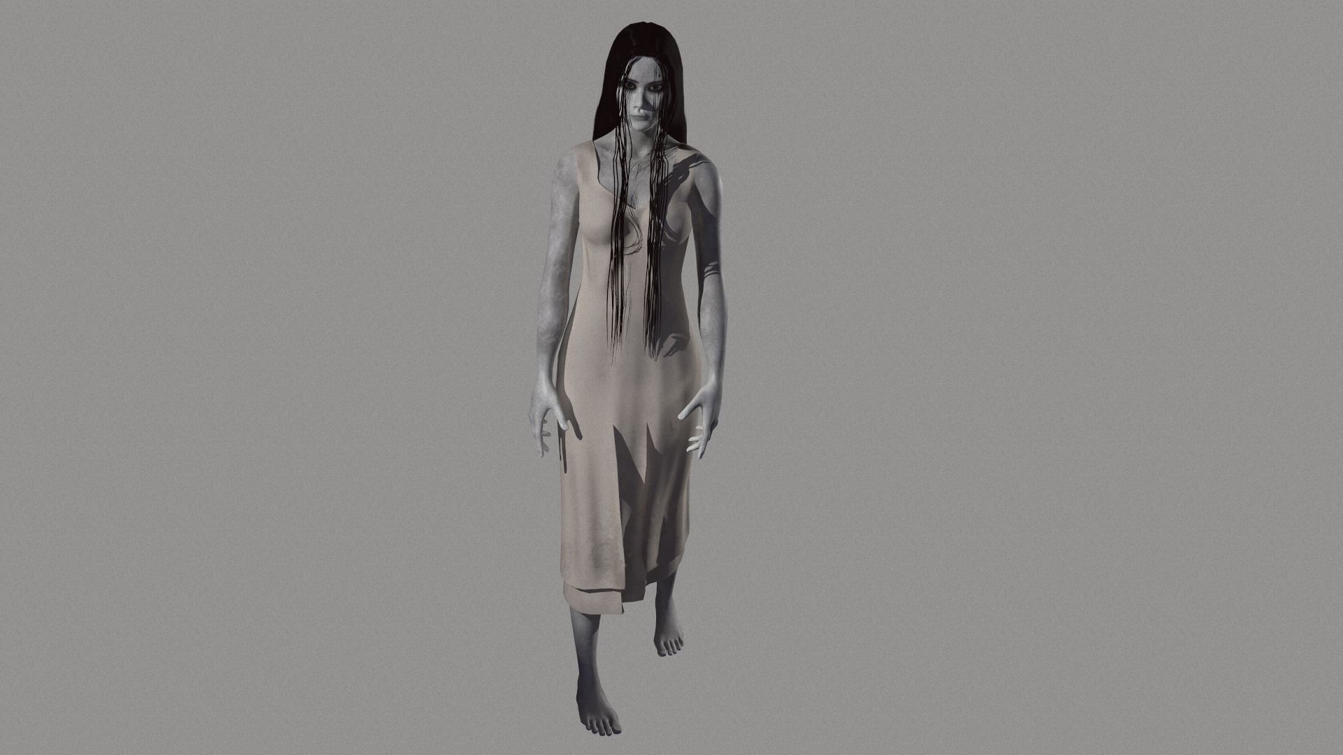 Ghost Woman Low-poly 3D model_18