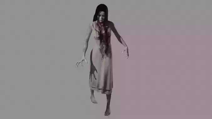 Ghost Woman Low-poly 3D model