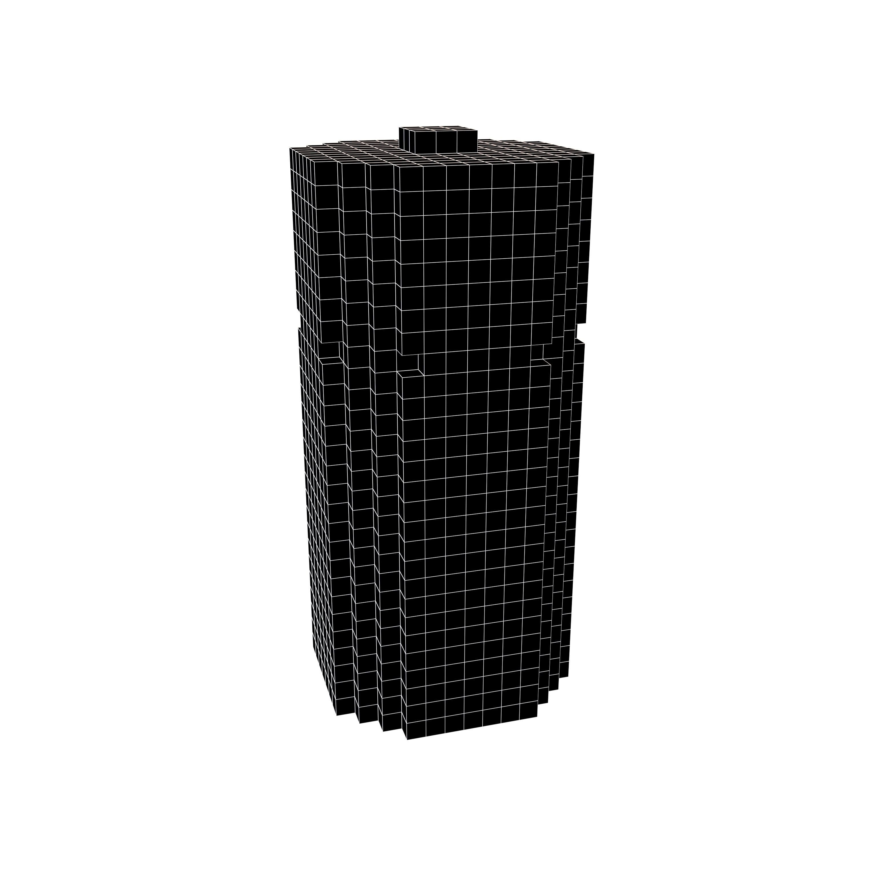 Voxel Battery Symbol v1 009 Low-poly 3D model_4