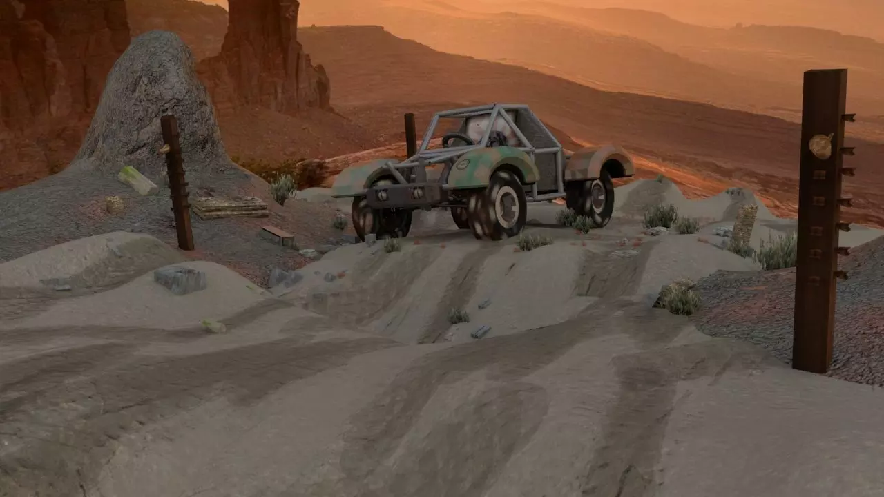 Dune buggy Low-poly 3D model