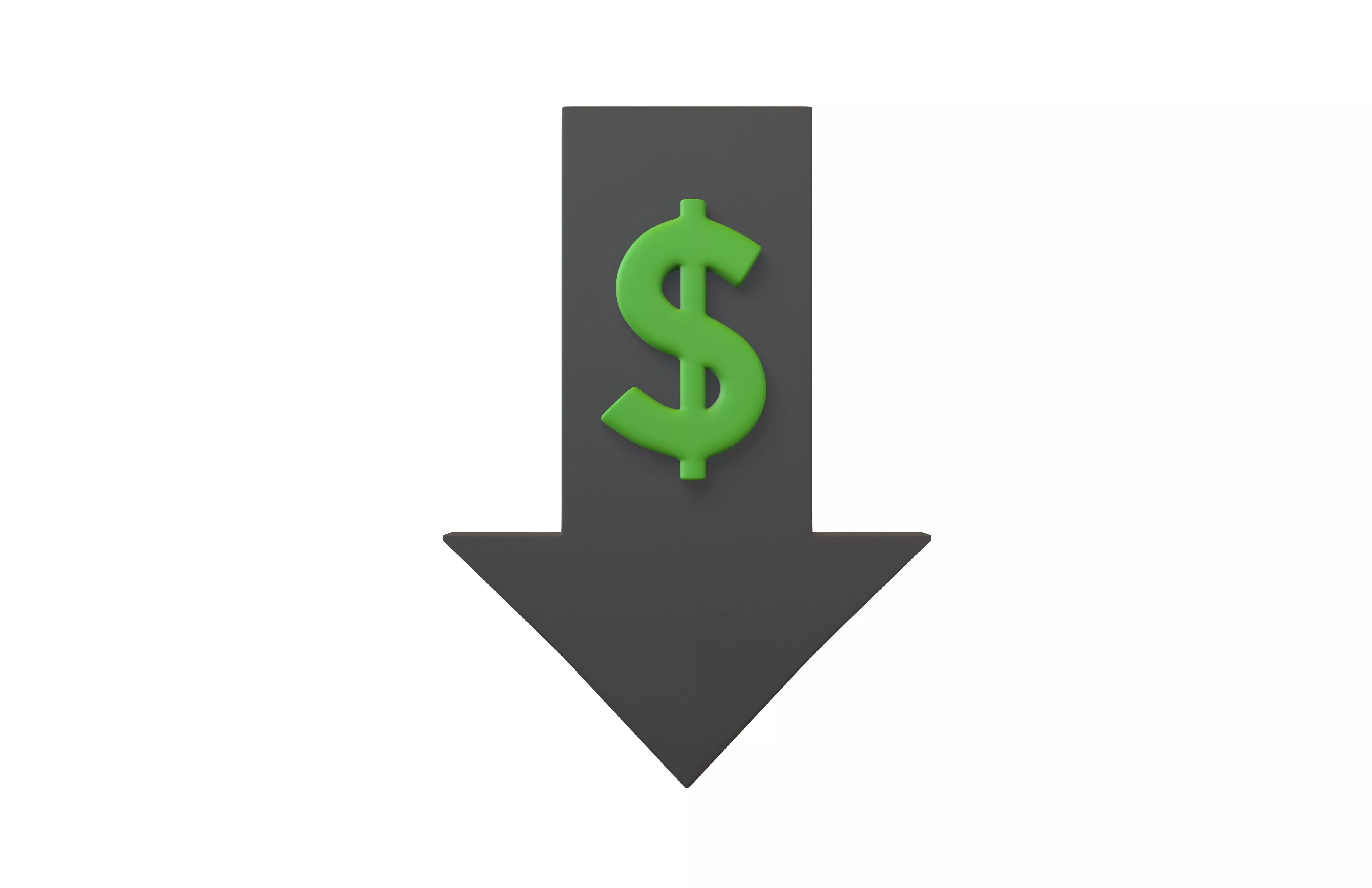 Price Down Symbol V1 002 Low-poly 3D model