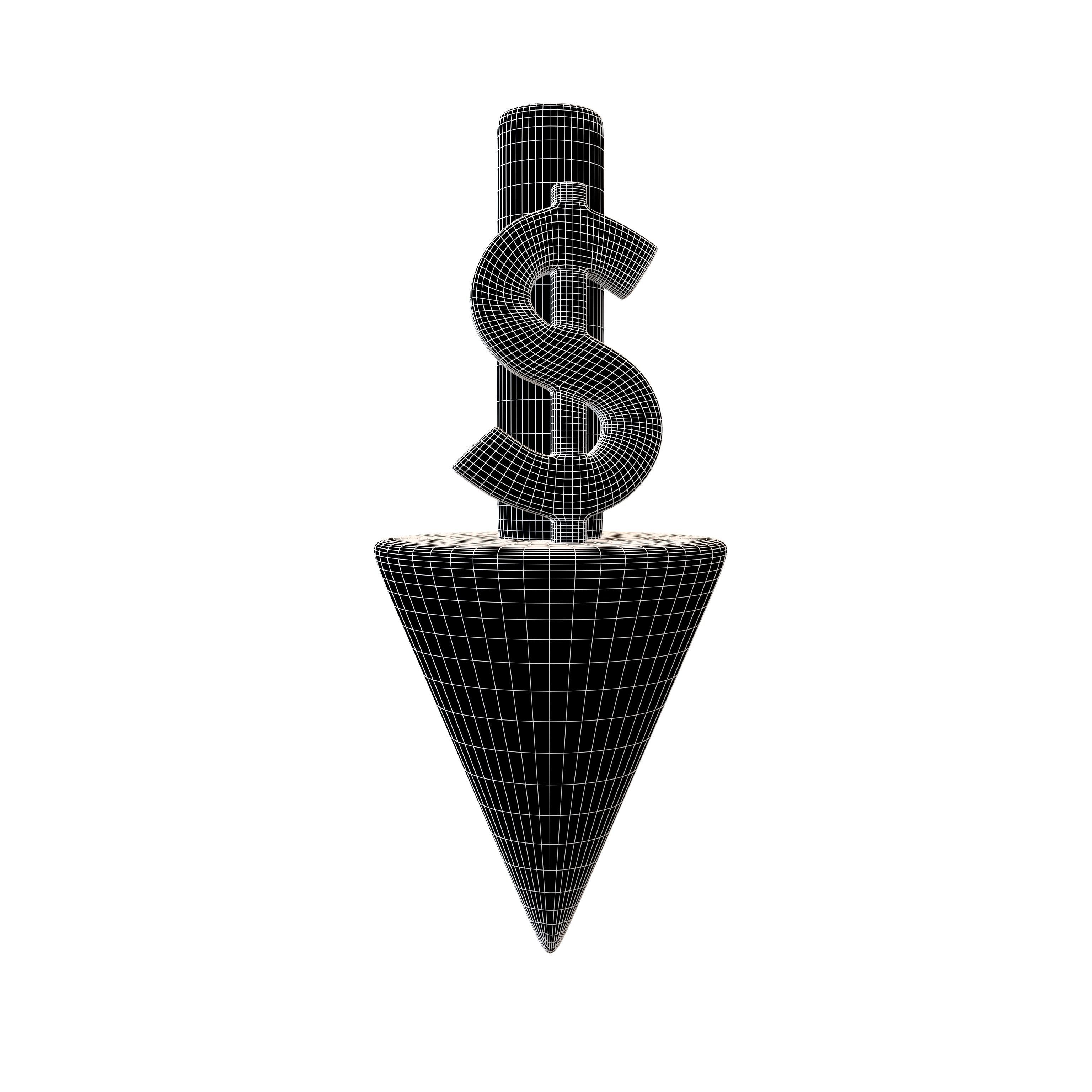 Price Down Symbol V2 002 Low-poly 3D model_4