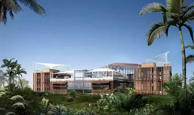 3Dmax fashion city commercial square building 101