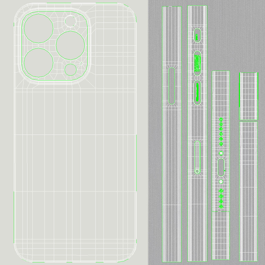 Apple iPhone 15 Pro All Color Low-poly 3D model_56