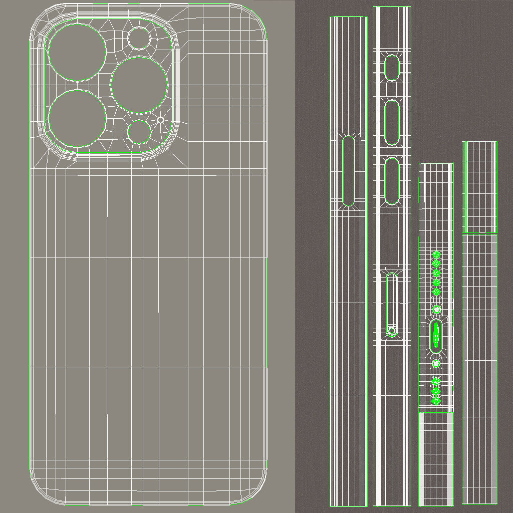 Apple iPhone 15 Pro All Color Low-poly 3D model_17