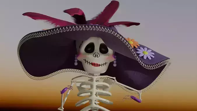 Catrina Mexicana la catrina garbancera 3D MODEL