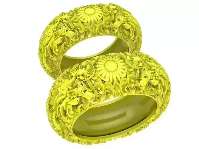 6212 Luxury Art Dragon Wedding Ring 