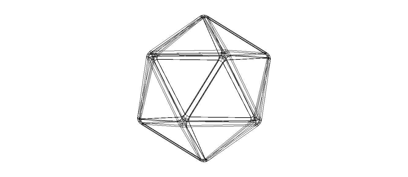Wireframe Icosahedron 3D print model_40