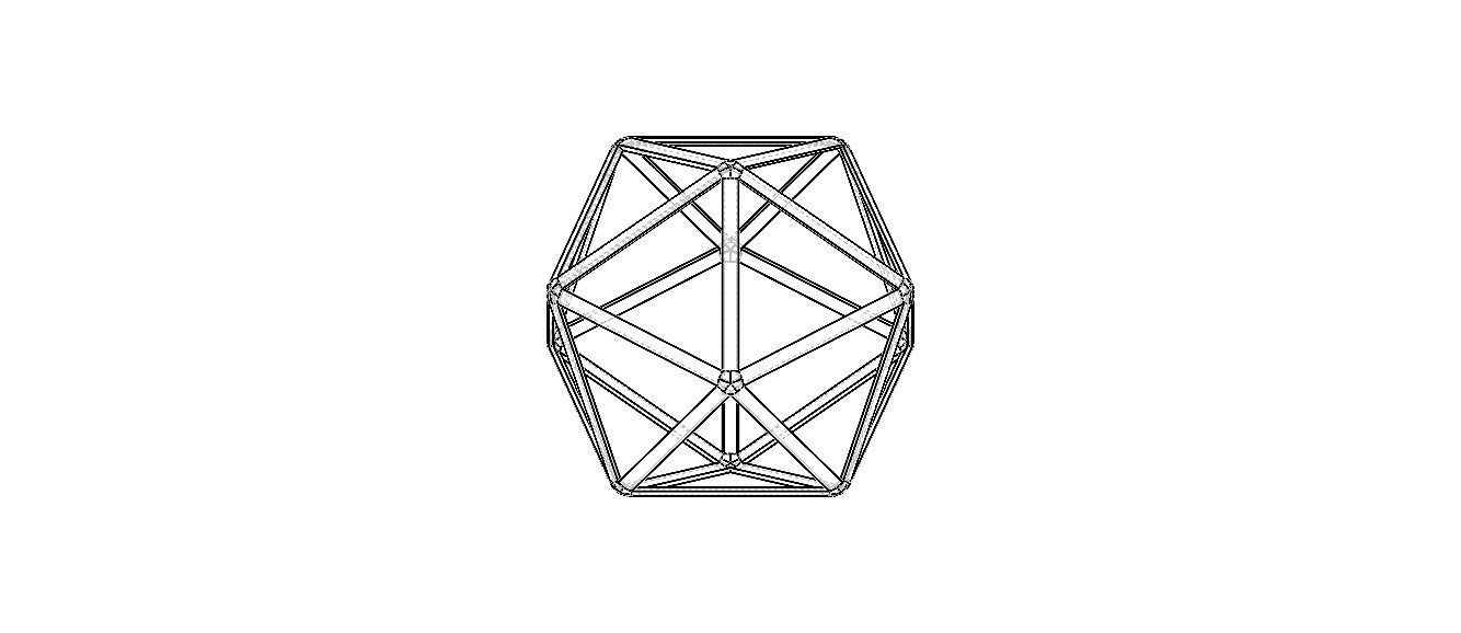 Wireframe Icosahedron 3D print model_19