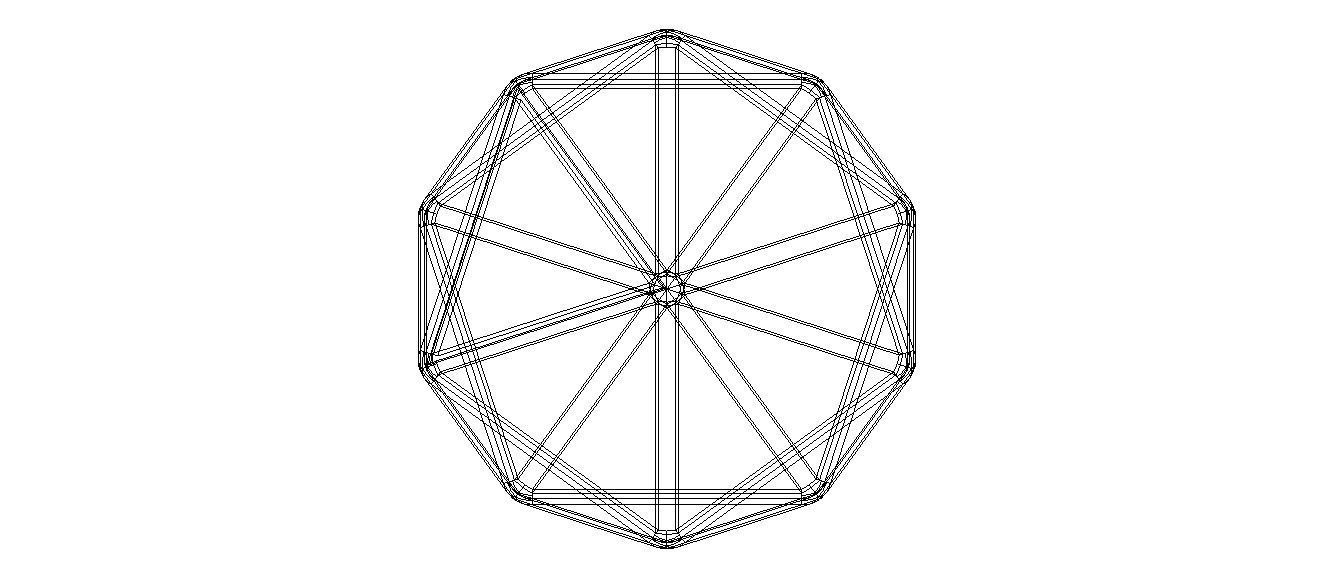 Wireframe Icosahedron 3D print model_16