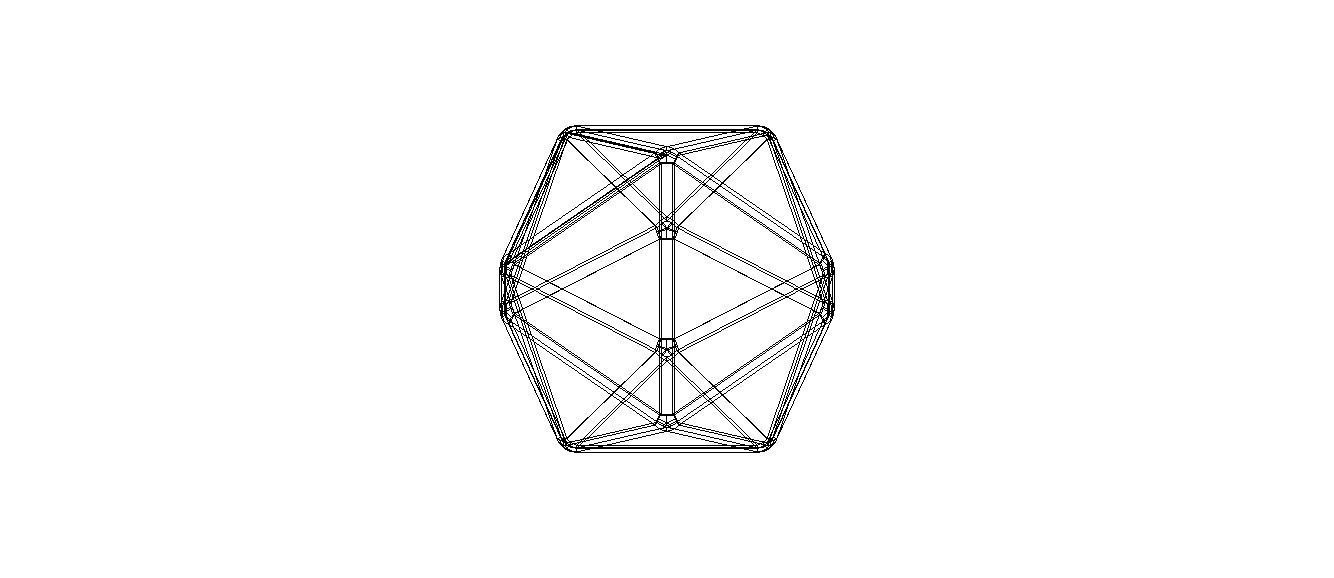 Wireframe Icosahedron 3D print model_20