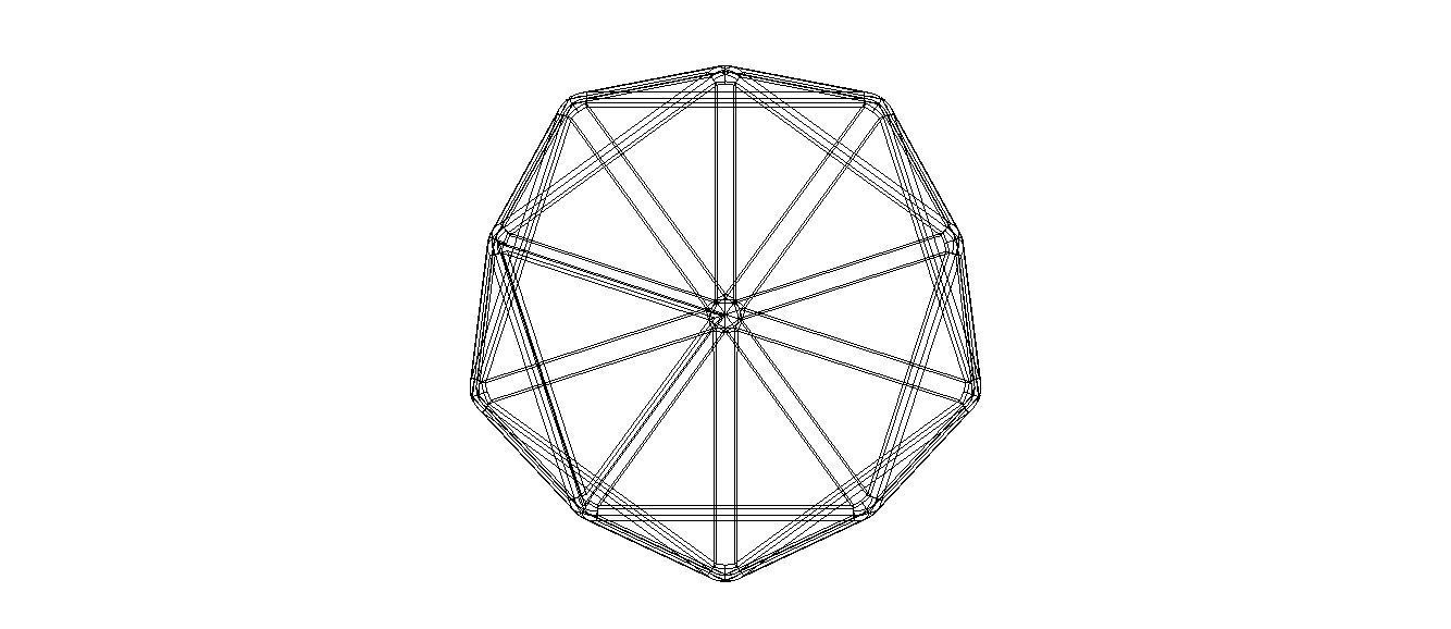 Wireframe Icosahedron 3D print model_28