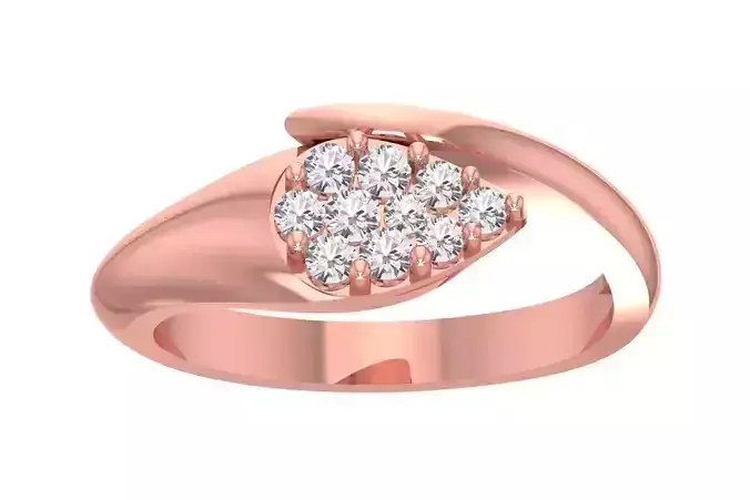 Bypass Diamond Band Ring 3D print model