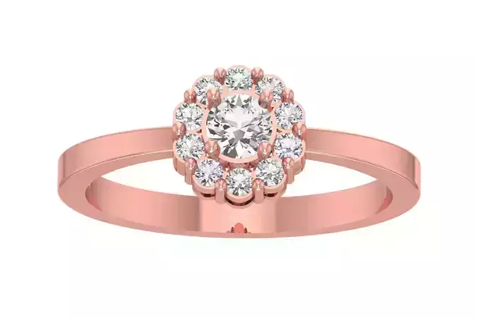 Engagement Diamond Ring for Bridal 3D print model