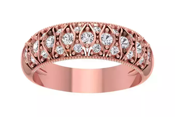 Eternity Diamond Wedding Band Ring 3D print model