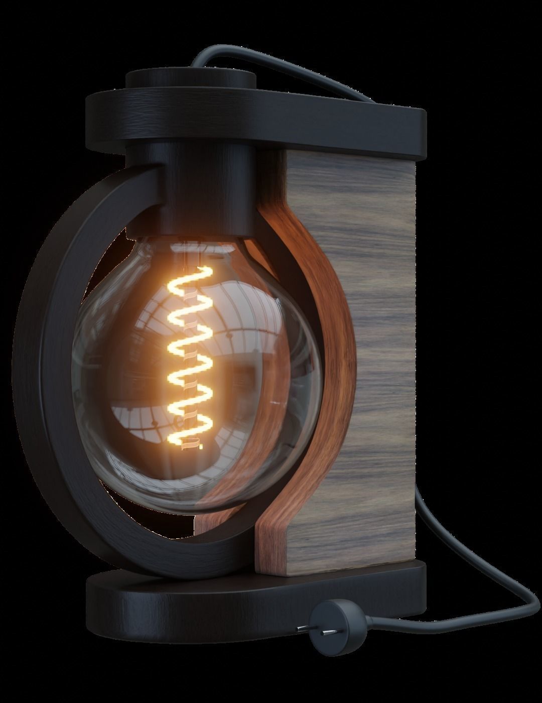 WoodLamp LN-1 3D model_1