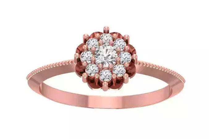  Diamond Wedding Engagement Ring 3D print model