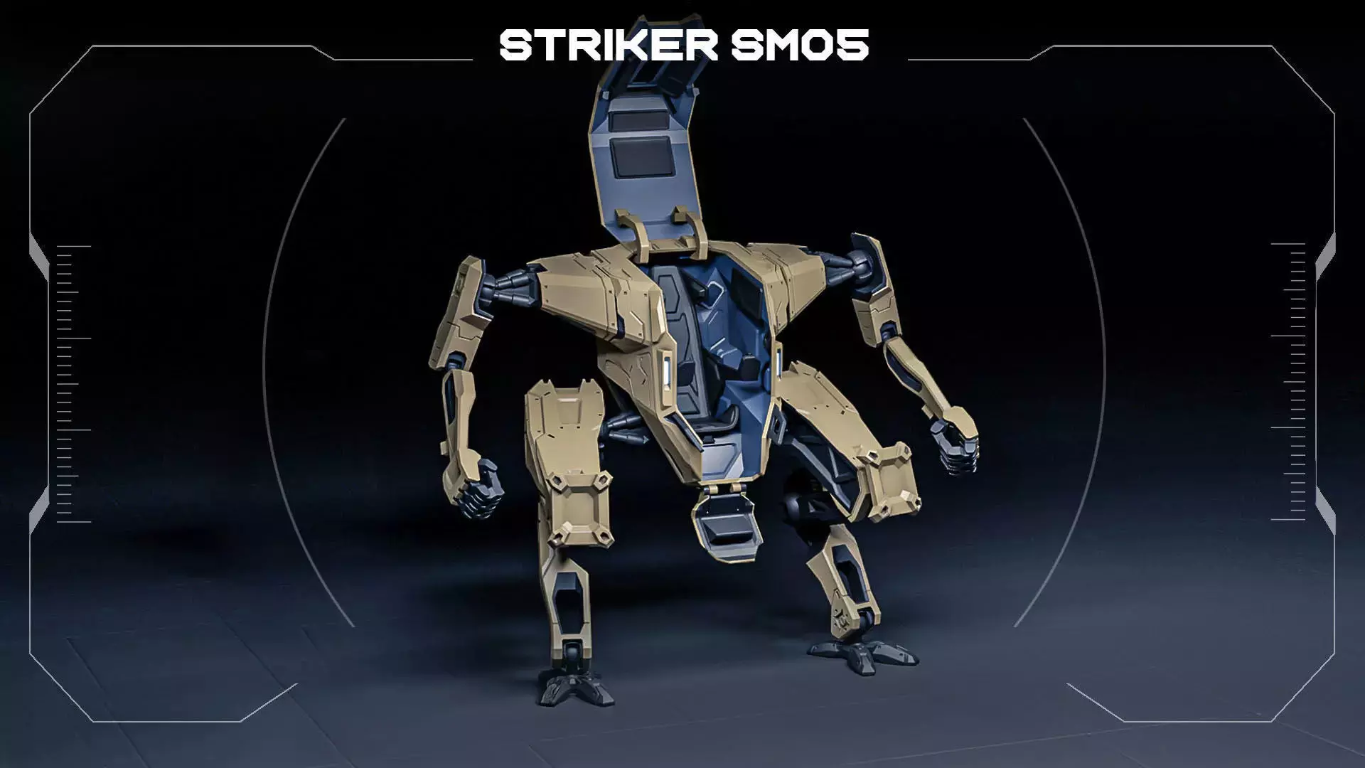STRIKER mech action figure 3D print model_0