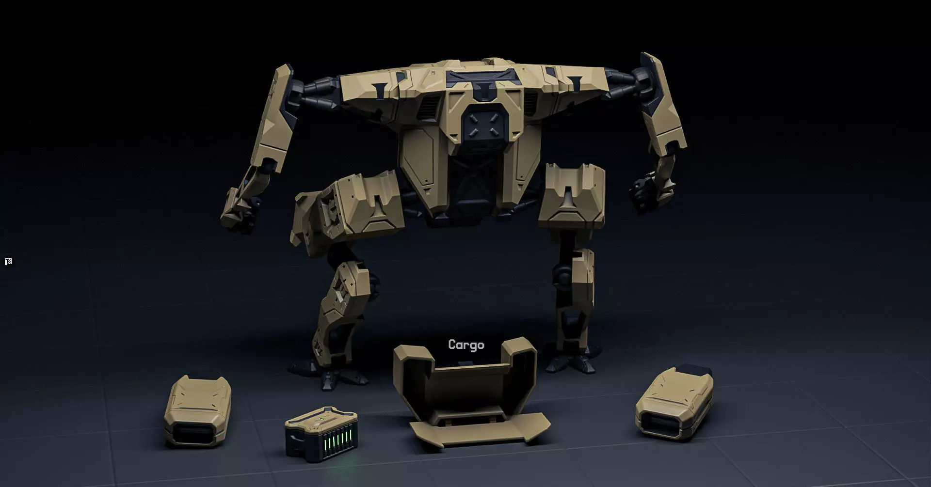STRIKER mech action figure 3D print model_3