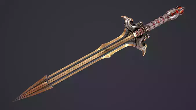 Fantasy Sword 16 3D Model Low-poly 3D model
