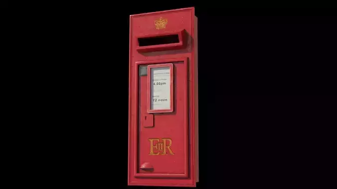 Red post office box