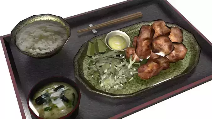 Japanese Fried Chicken 3D model