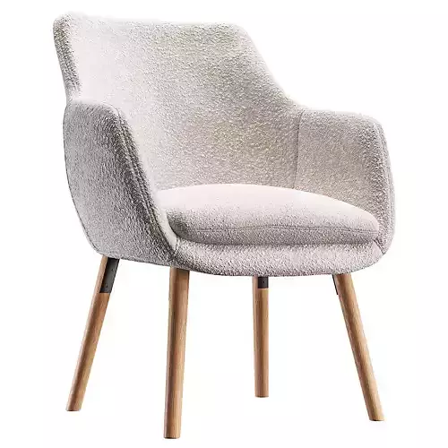 Charlotta Sherpa Accent Chair 3D model