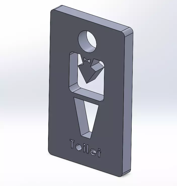 Toilet sign for 3Dprint 3D print model