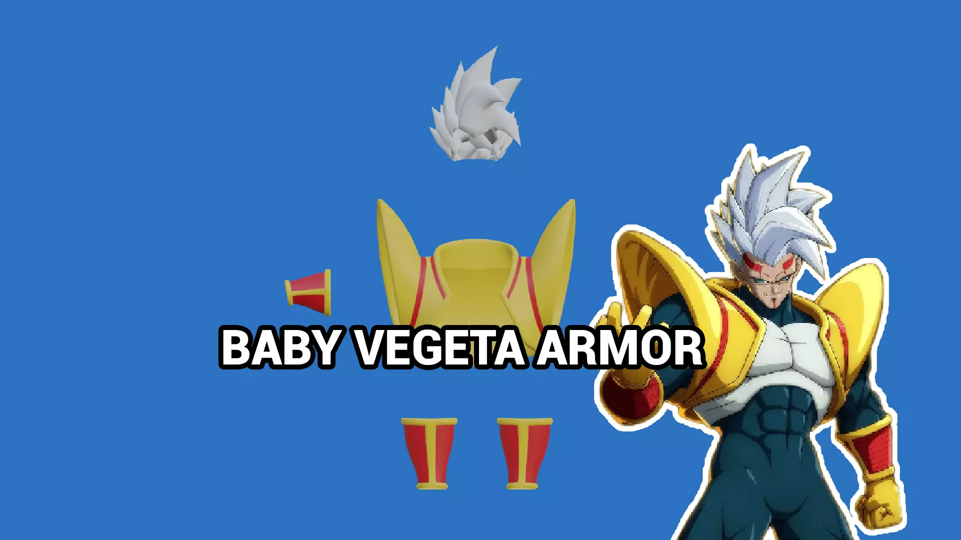 Super Saiyan Vegeta Dragon Ball Pruik Voor Kinderen - Geel One Size