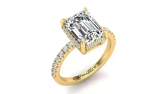 Engagement Ring With Unique Style Of Halo