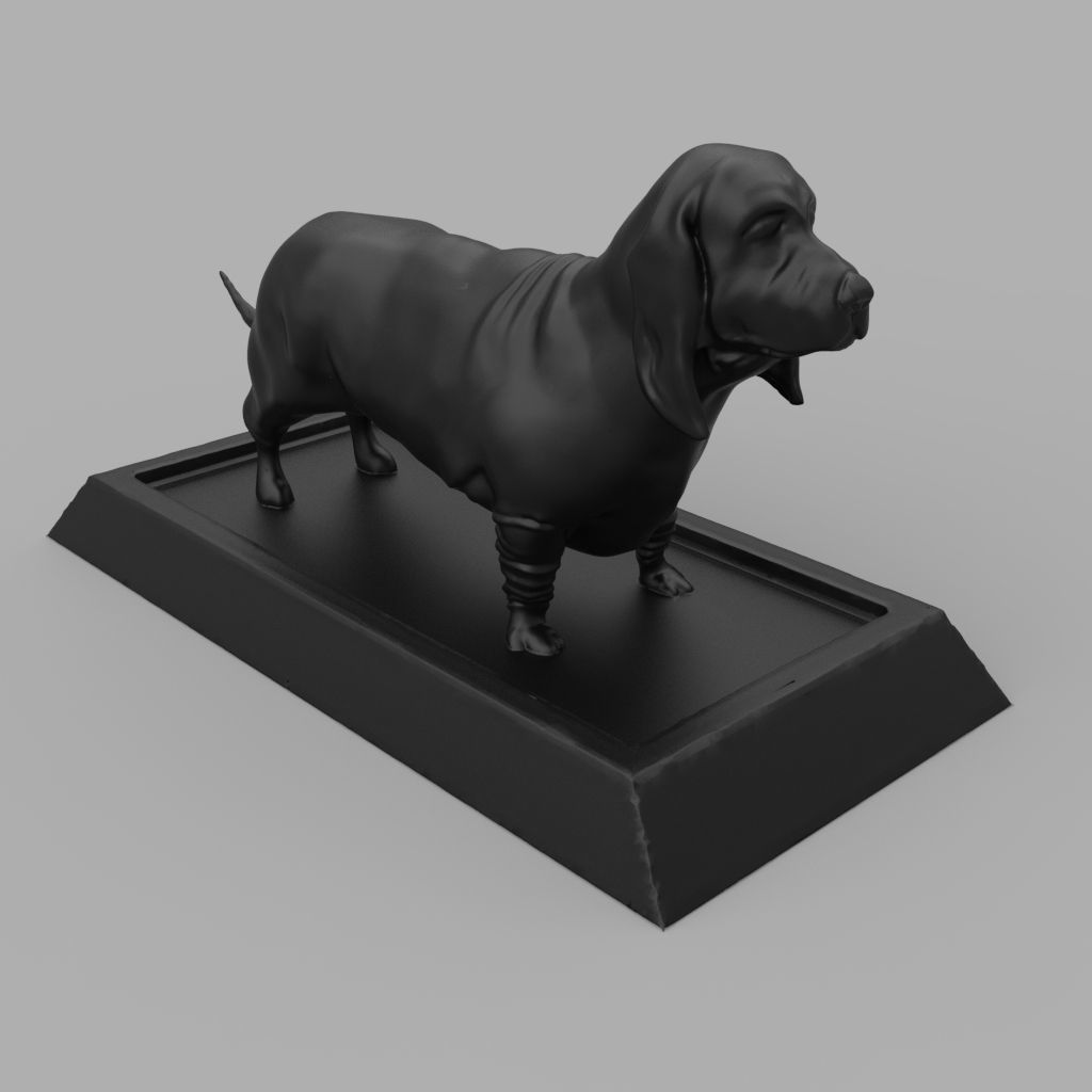Basset Hound 3D print model_8