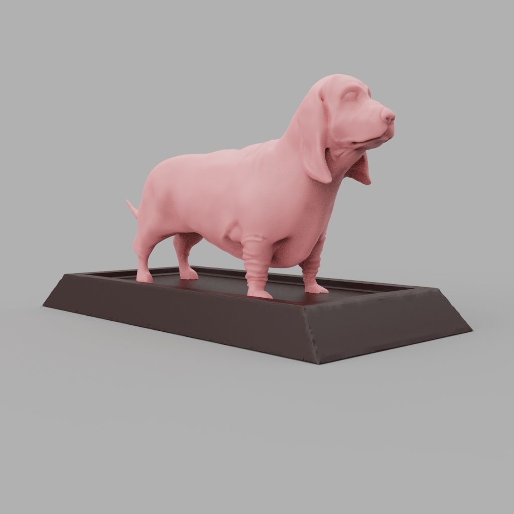 Basset Hound 3D print model_9