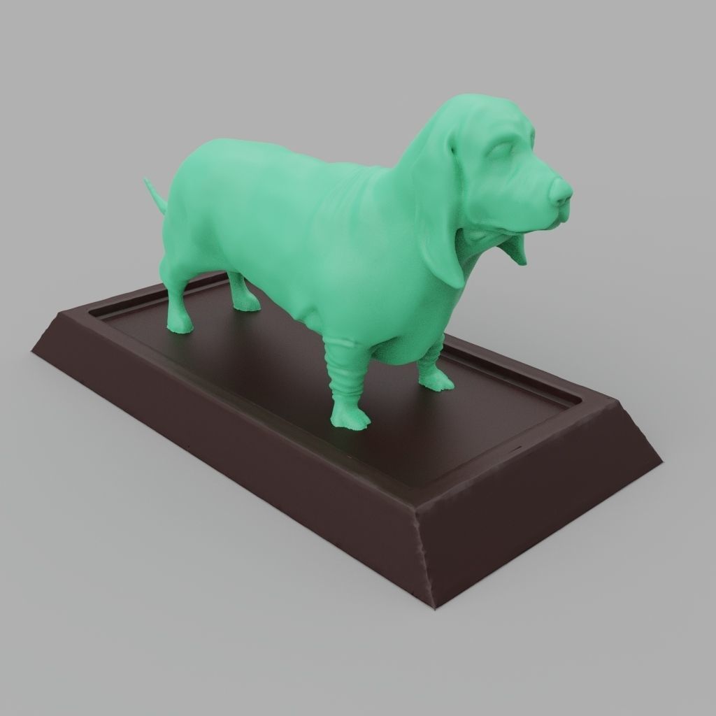 Basset Hound 3D print model_1