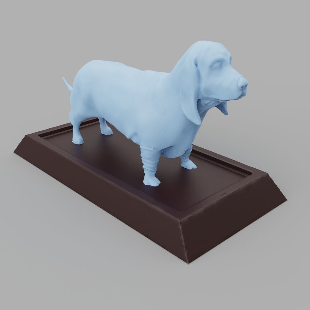 Basset Hound 3D print model_4