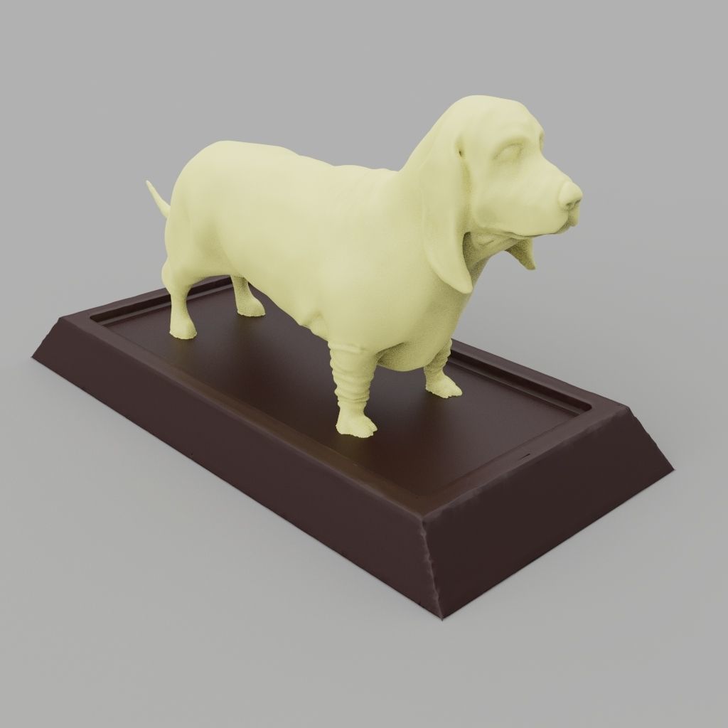 Basset Hound 3D print model_2