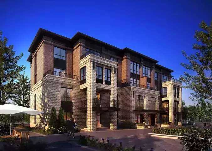 3Dmax fashion city commercial square building 108