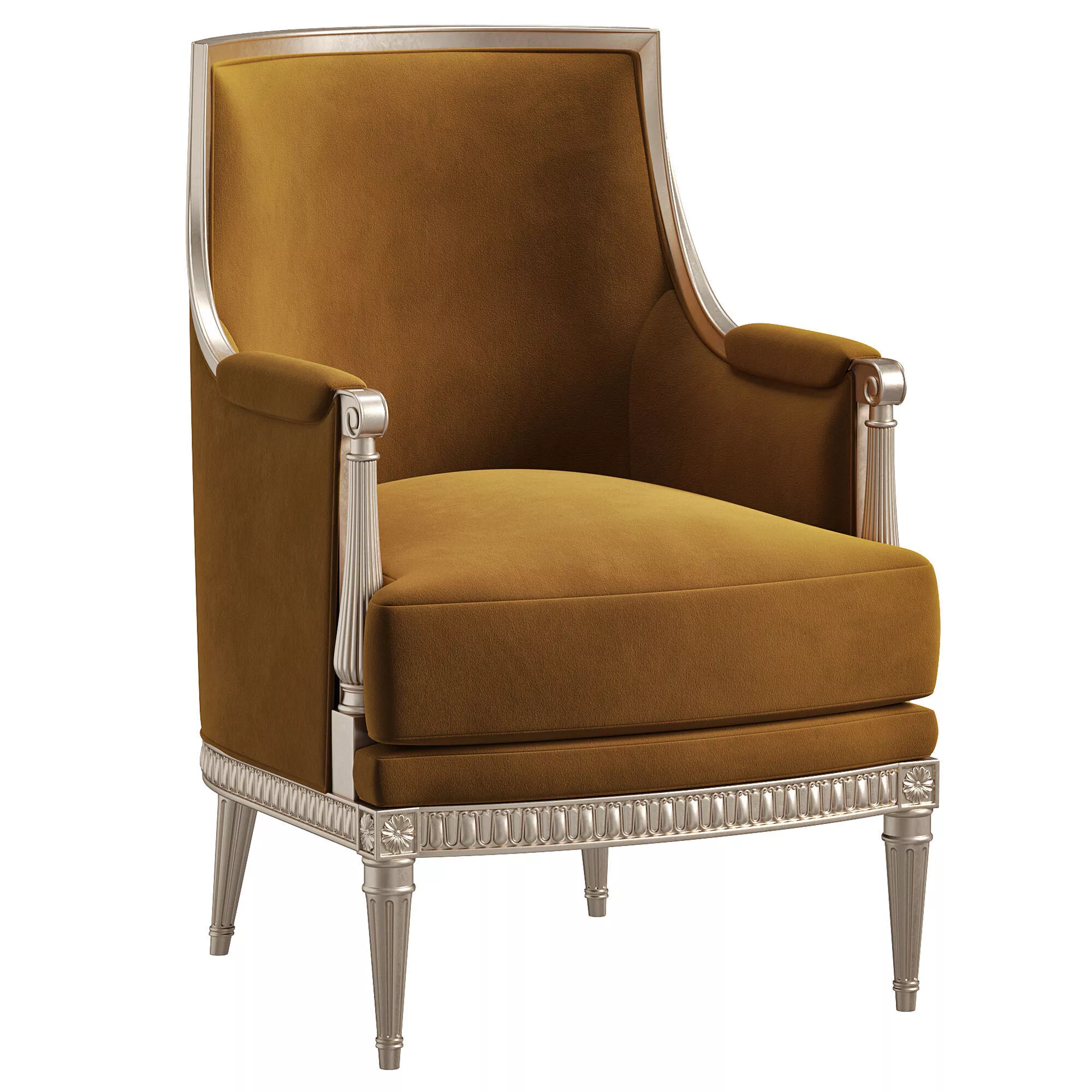 KING LOUIS XVI CARVED CHAIR By Bakerfurniture 3D model