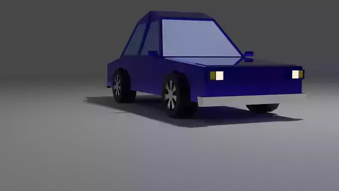 low poly car