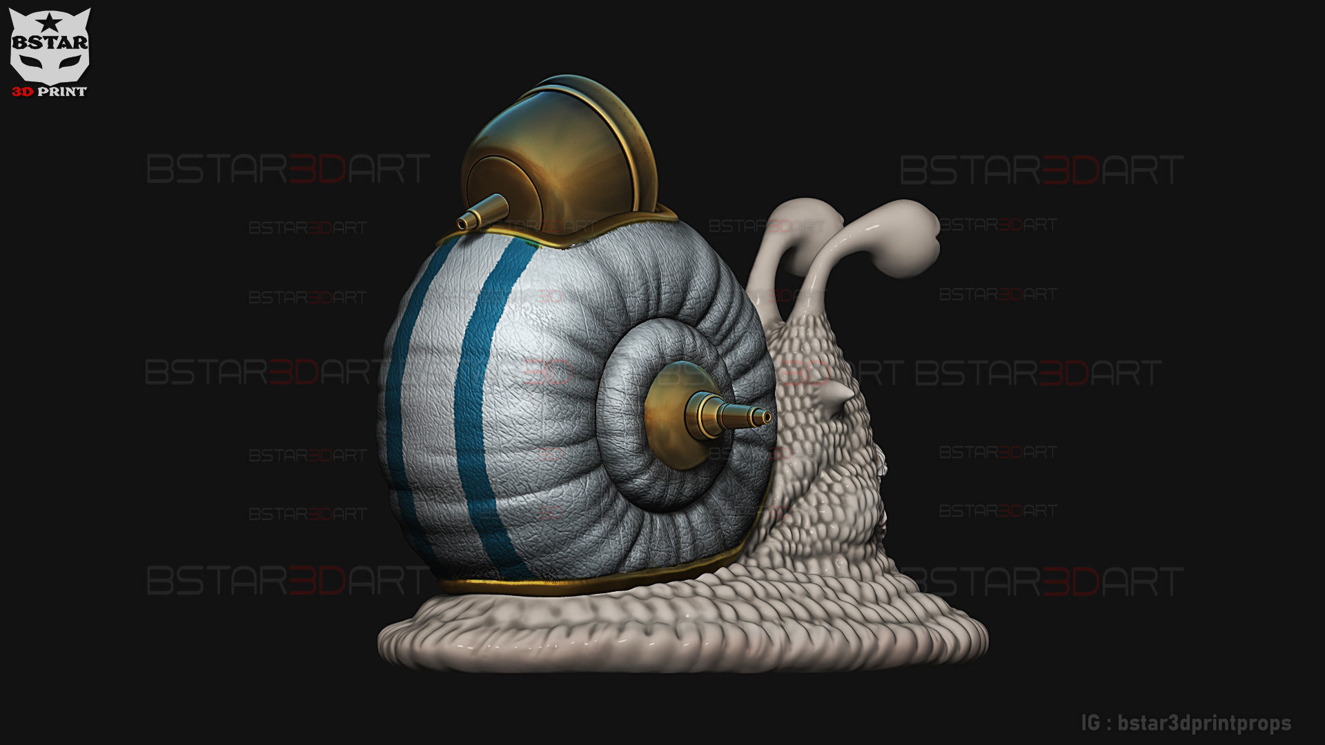 One Piece LA - Den Den Mushi - Transponder Snail High Quality 3D print model_23