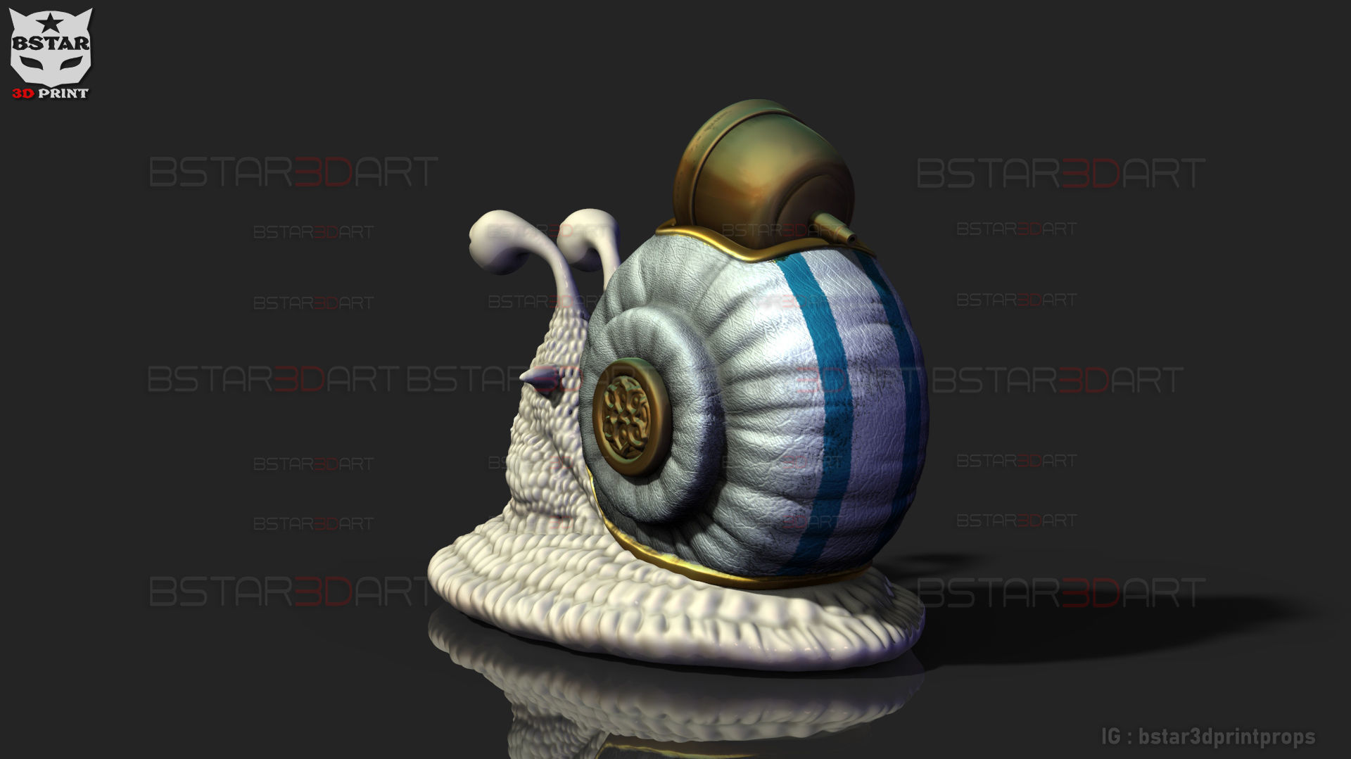 One Piece LA - Den Den Mushi - Transponder Snail High Quality 3D print model_15