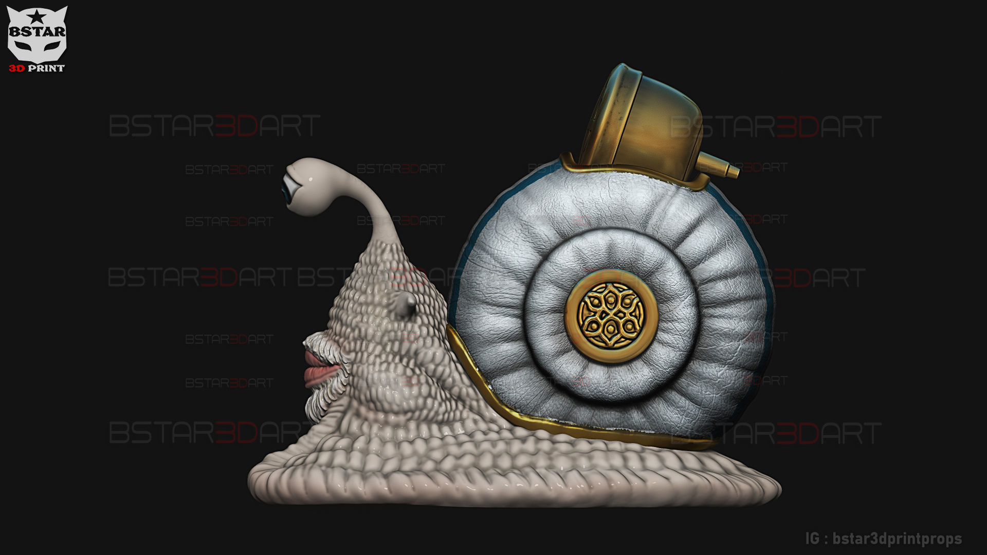One Piece LA - Den Den Mushi - Transponder Snail High Quality 3D print model_20