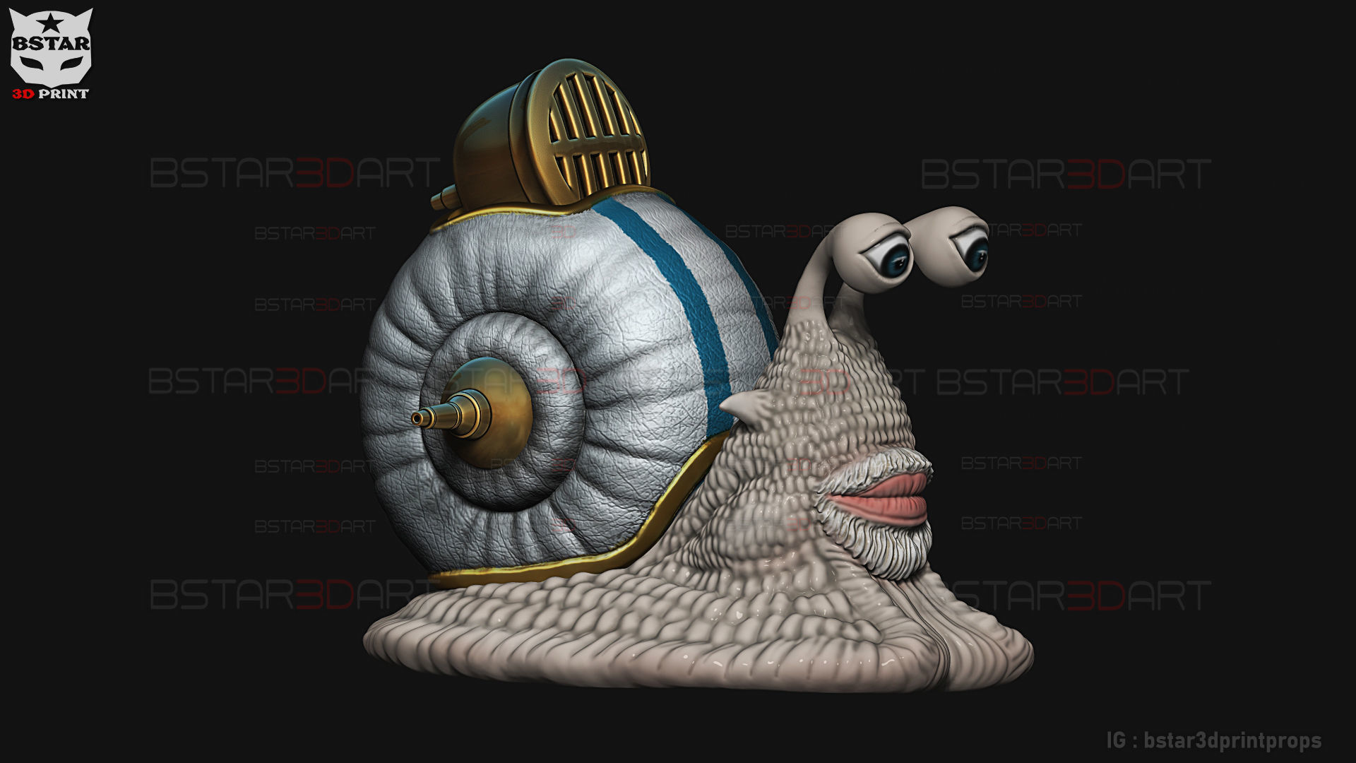 One Piece LA - Den Den Mushi - Transponder Snail High Quality 3D print model_24