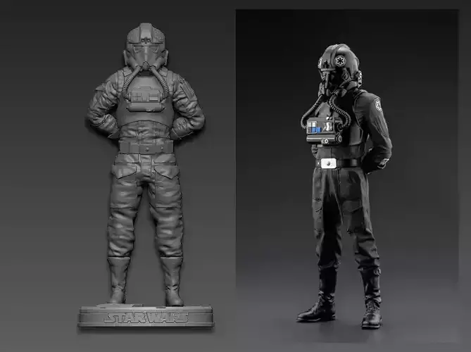 Star Wars TIE Fighter Pilot 3D print model