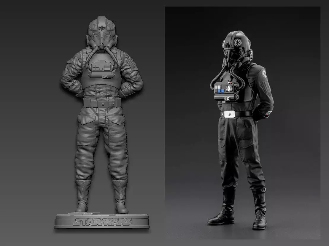 Star Wars TIE Fighter Pilot 3D print model_0