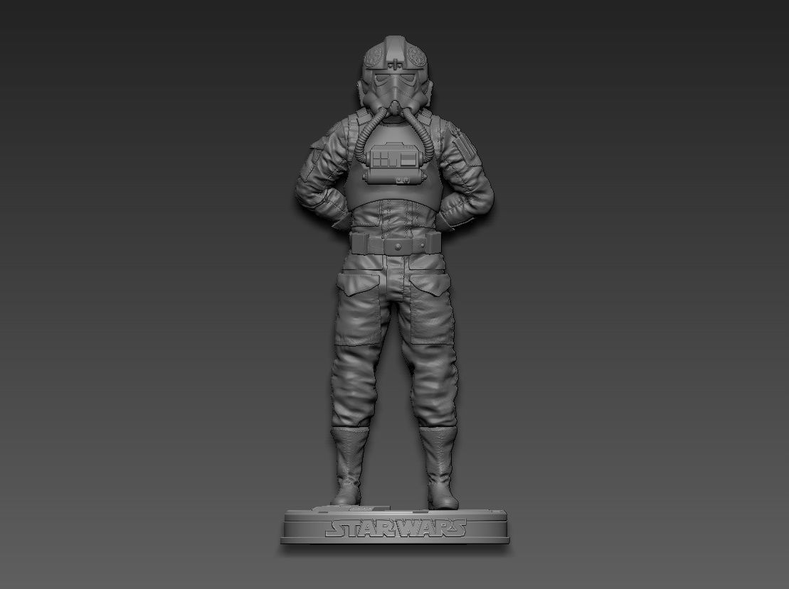 Star Wars TIE Fighter Pilot 3D print model_4