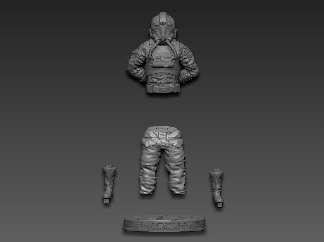 Star Wars TIE Fighter Pilot 3D print model_27