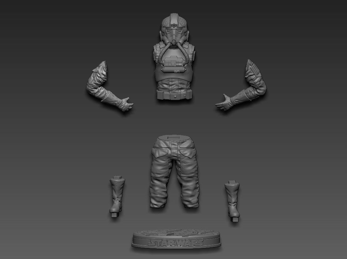 Star Wars TIE Fighter Pilot 3D print model_28
