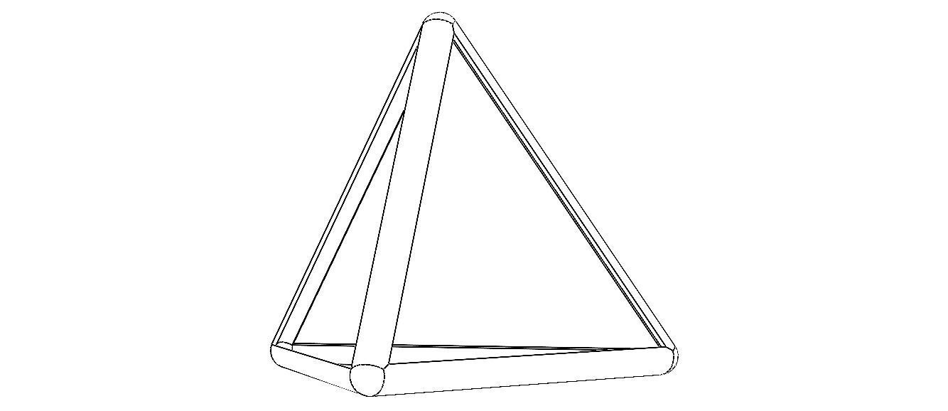 Wireframe Tetrahedron 3D print model_34