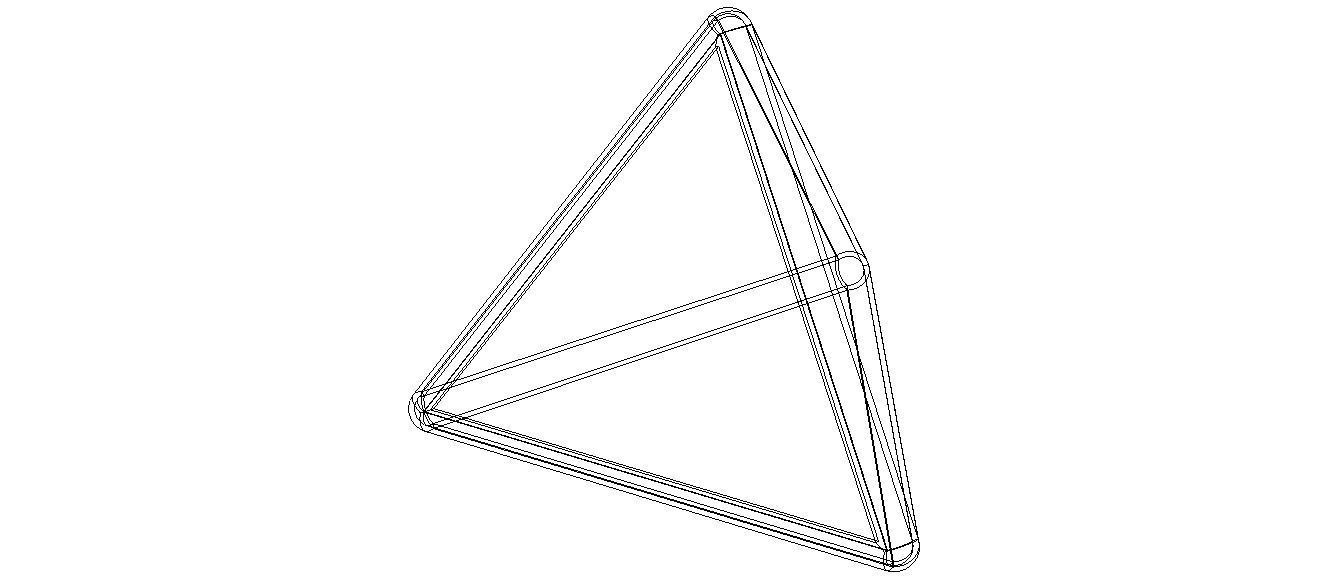 Wireframe Tetrahedron 3D print model_12