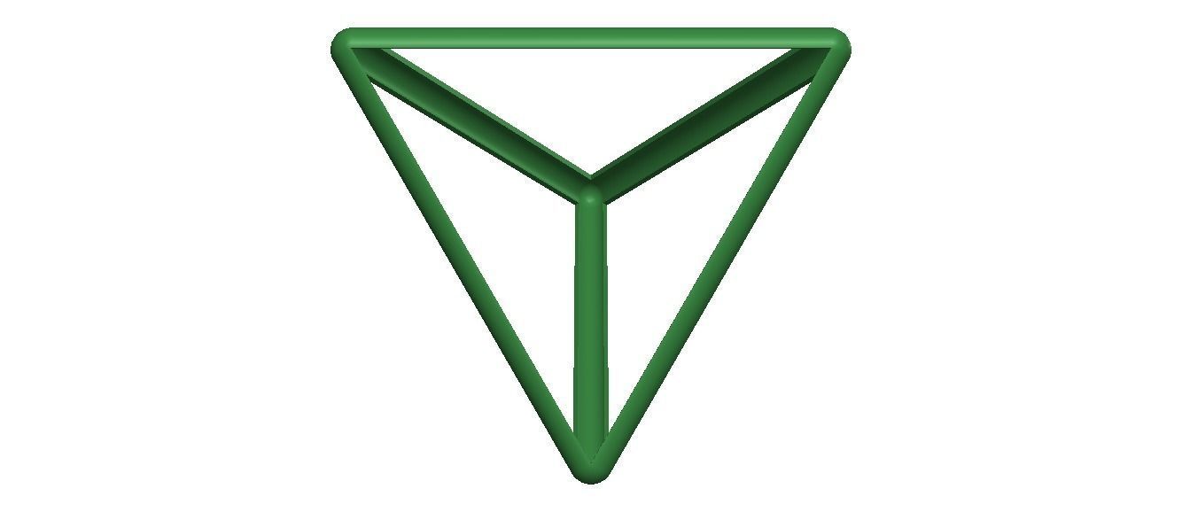 Wireframe Tetrahedron 3D print model_33